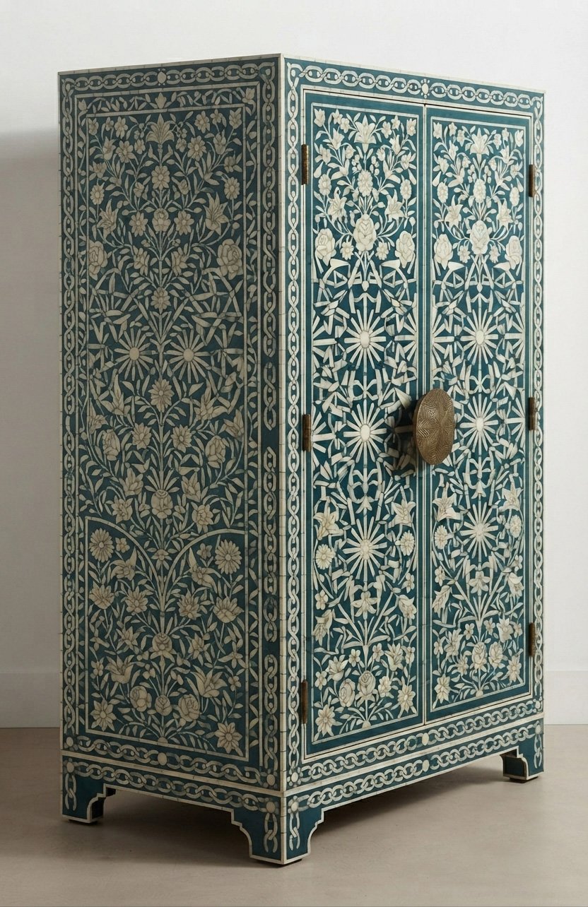 Bone-Inlay Armoire